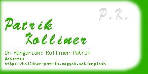 patrik kolliner business card